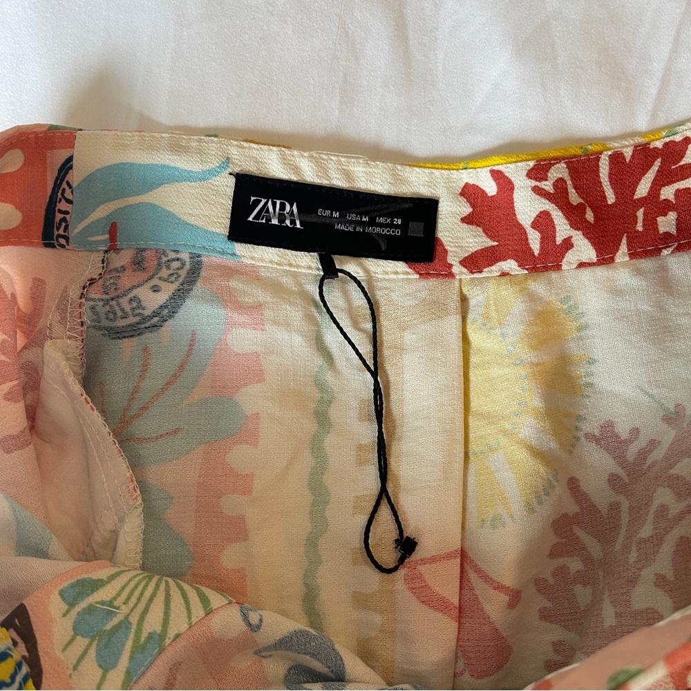 Zara Patchwork Printed Cape Graphic Maxi Skirt Si… - image 4